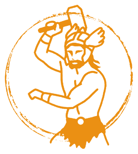 Lenny's Electrical Solutions emblem: a Norse figure swinging a hammer